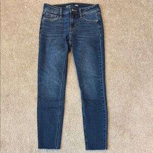 Old Navy Womens Rockstar Super Skinny Mid-Rise Dark Wash Denim Jeans - Size 0